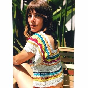 ZARA MULTICOLORED KNIT TOP